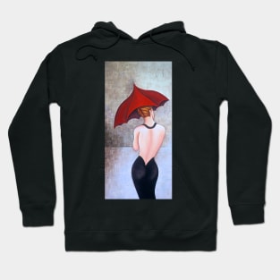 Long Cool Woman In A Black Dress Hoodie